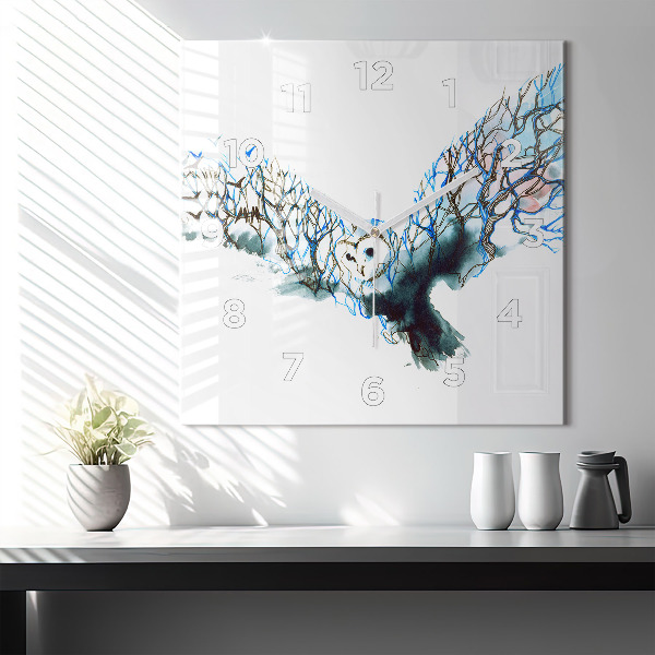 Square wall clock Freedom and nature of birds