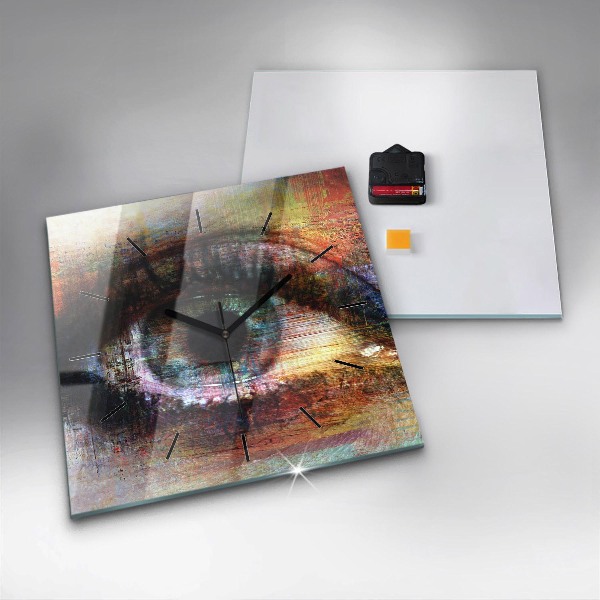 Square wall clock Street Art Eye