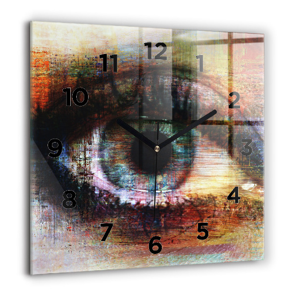 Square wall clock Street Art Eye