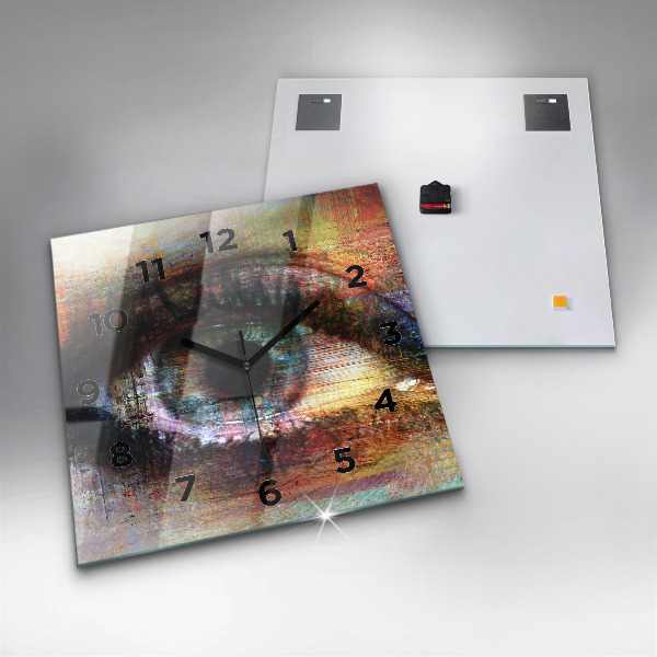 Square wall clock Street Art Eye