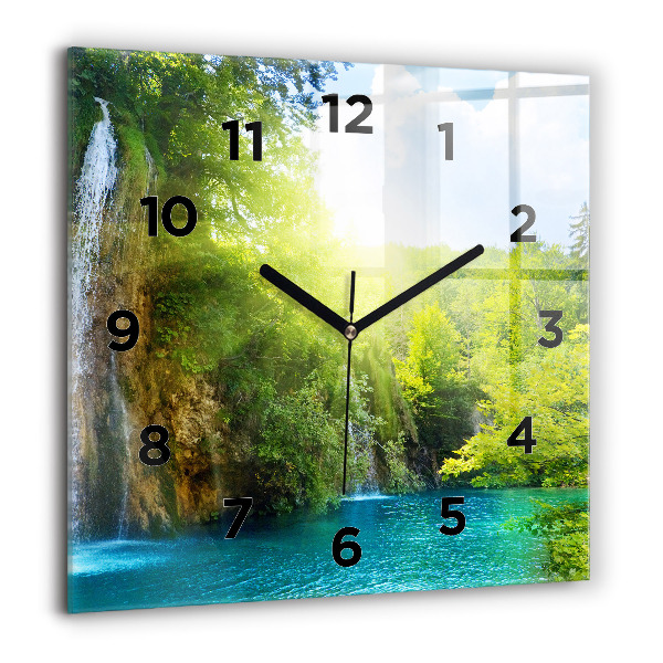 Square wall clock Lagoon Landscape