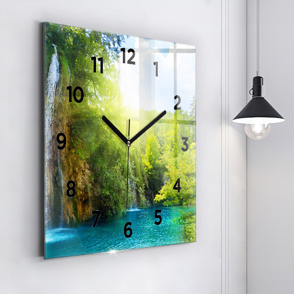 Square wall clock Lagoon Landscape