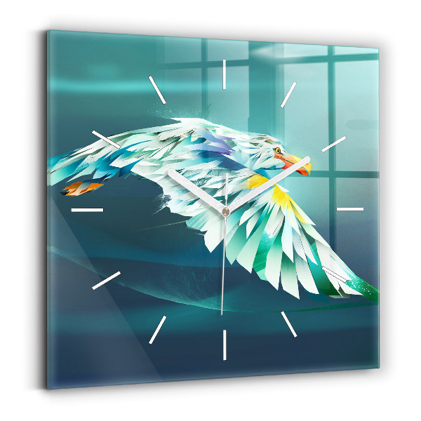 Square wall clock Image of a flying eagle