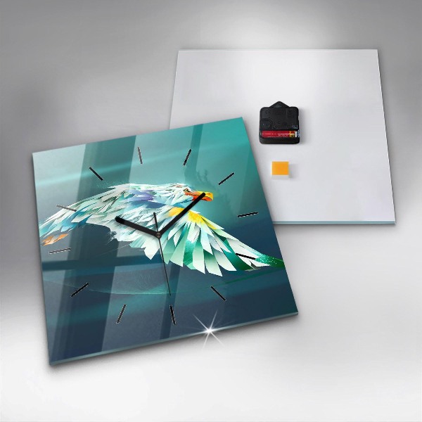 Square wall clock Image of a flying eagle