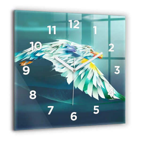Square wall clock Image of a flying eagle