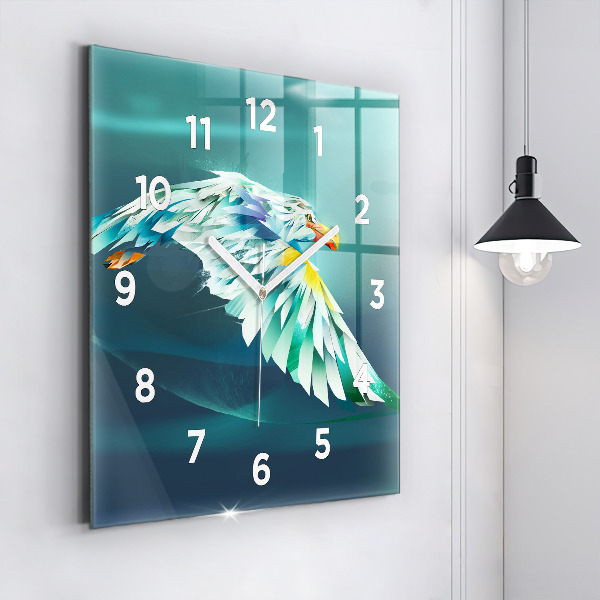 Square wall clock Image of a flying eagle
