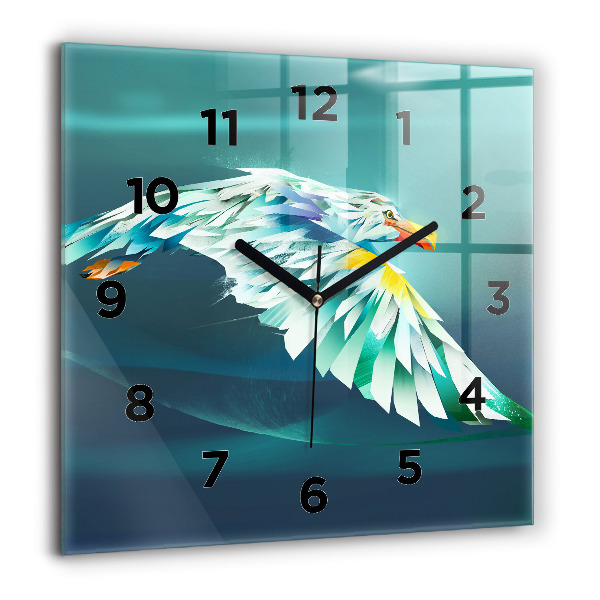 Square wall clock Image of a flying eagle