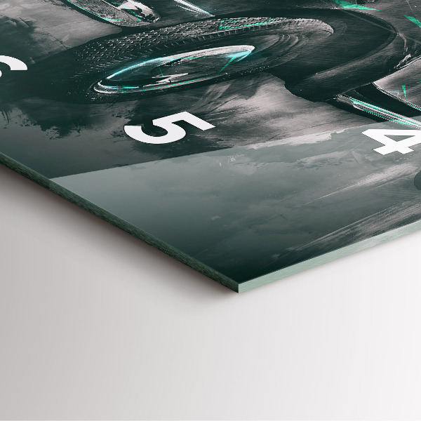 Square wall clock Old School Car