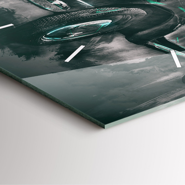 Square wall clock Old School Car