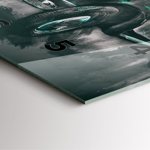 Square wall clock Old School Car