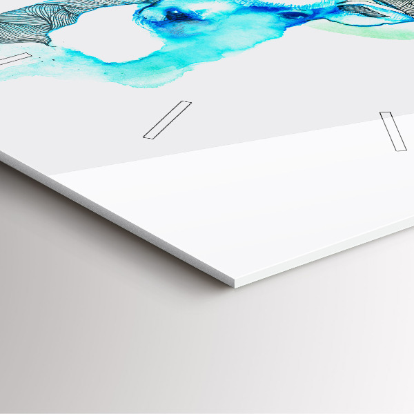 Square wall clock Deer illustration