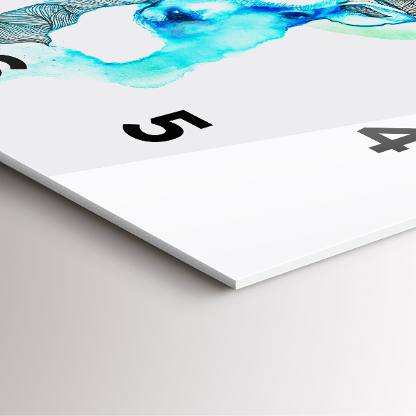 Square wall clock Deer illustration