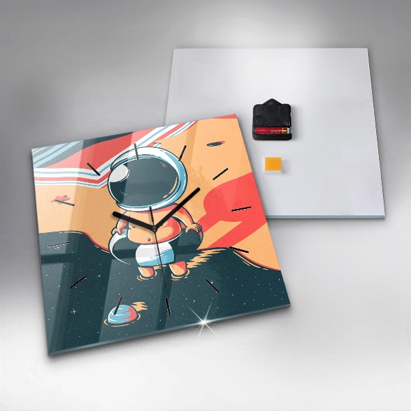 Square wall clock Children's imagination