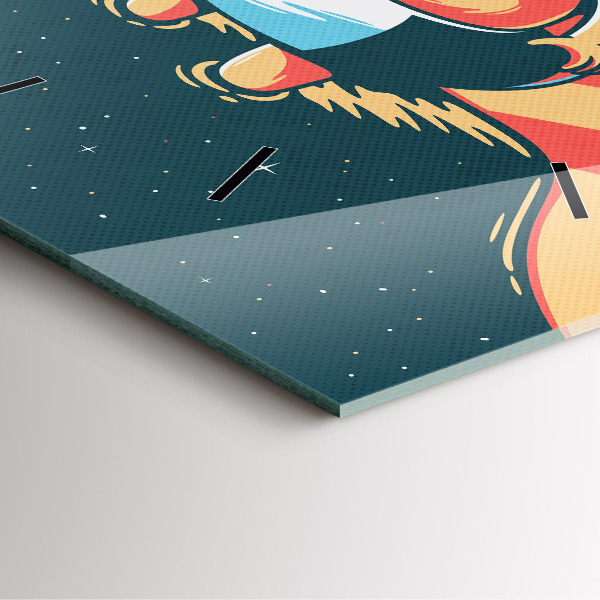 Square wall clock Children's imagination