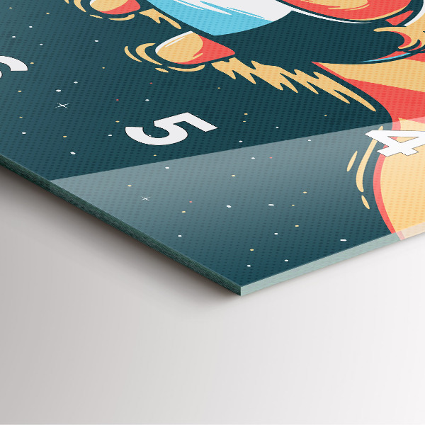 Square wall clock Children's imagination