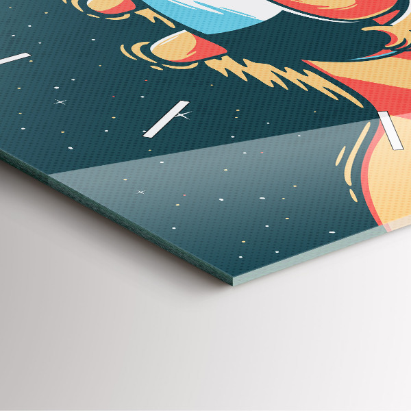 Square wall clock Children's imagination