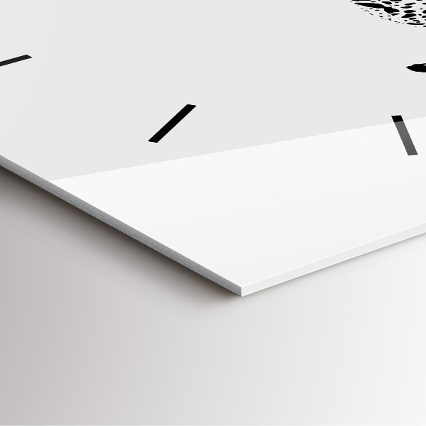 Square wall clock Silhouette of a panther