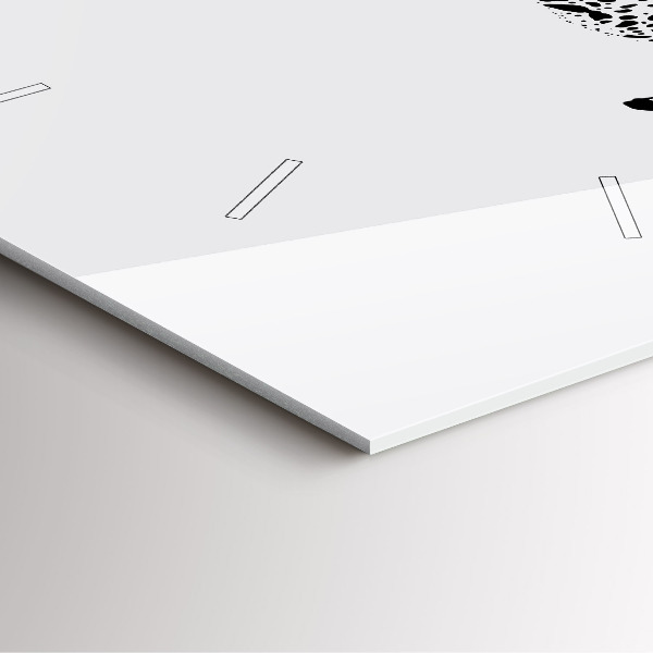 Square wall clock Silhouette of a panther