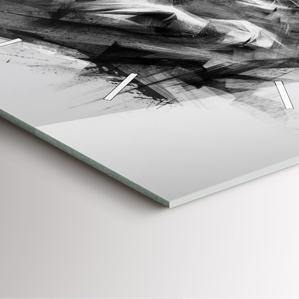 Square wall clock Painted lion