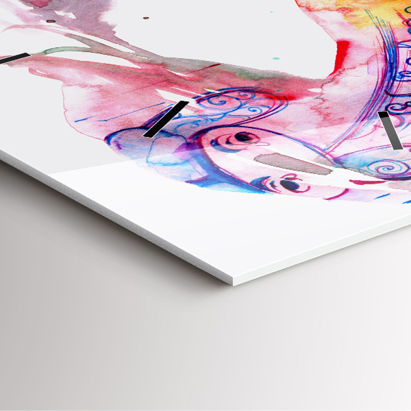 Square wall clock Two Bodies One Soul