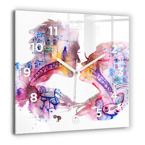 Square wall clock Two Bodies One Soul