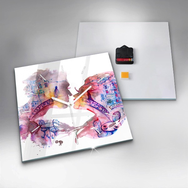 Square wall clock Two Bodies One Soul