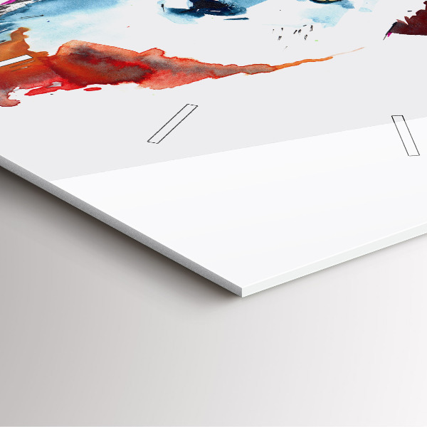 Square wall clock The Wolf and the Full Moon