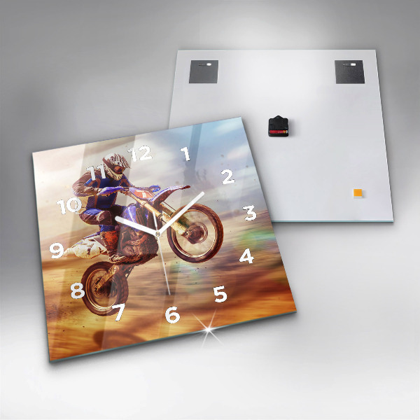 Square wall clock Motocross Enduro