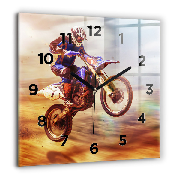 Square wall clock Motocross Enduro