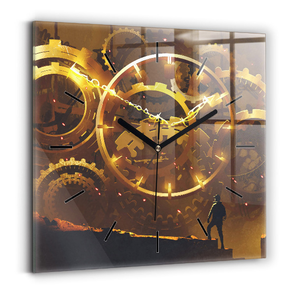 Square wall clock Time – Mechanism