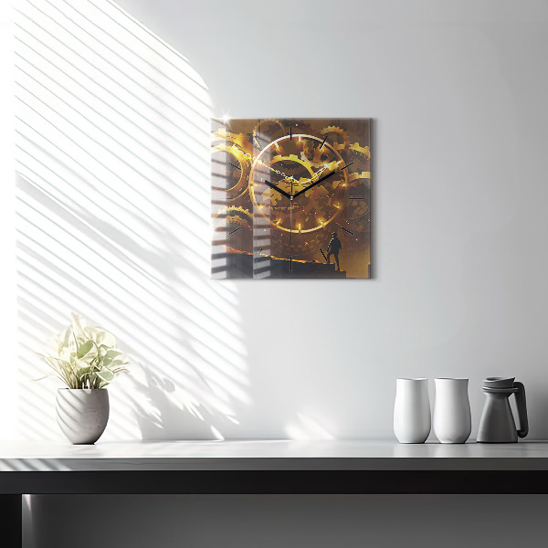 Square wall clock Time – Mechanism