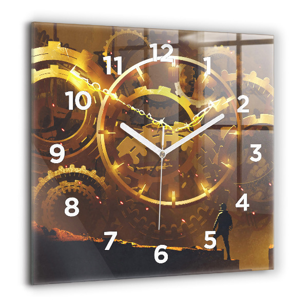 Square wall clock Time – Mechanism