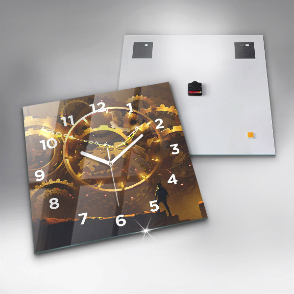 Square wall clock Time – Mechanism