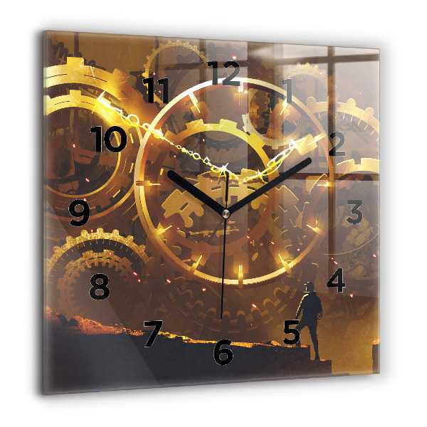 Square wall clock Time – Mechanism