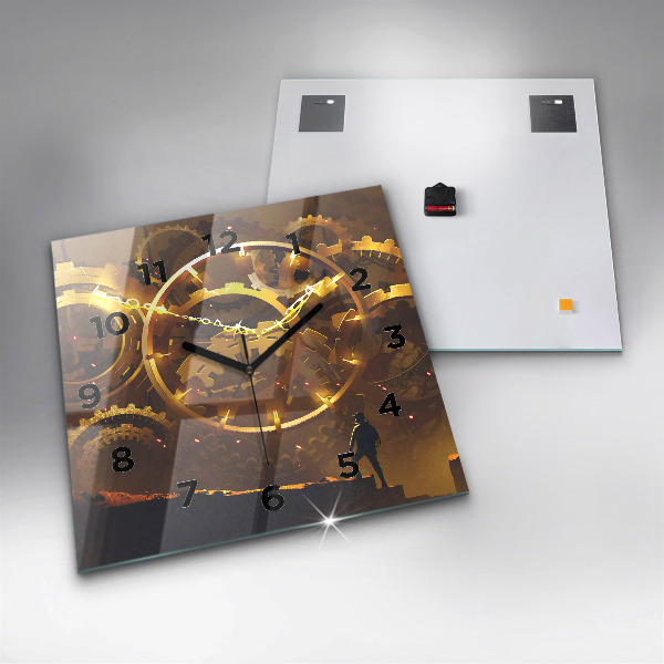 Square wall clock Time – Mechanism