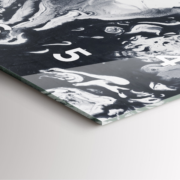 Square wall clock Abstract Ink Marble