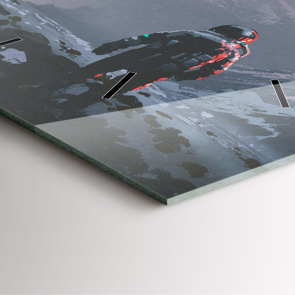 Square wall clock Astronauts Milky Way