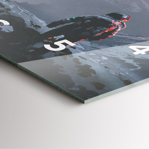 Square wall clock Astronauts Milky Way