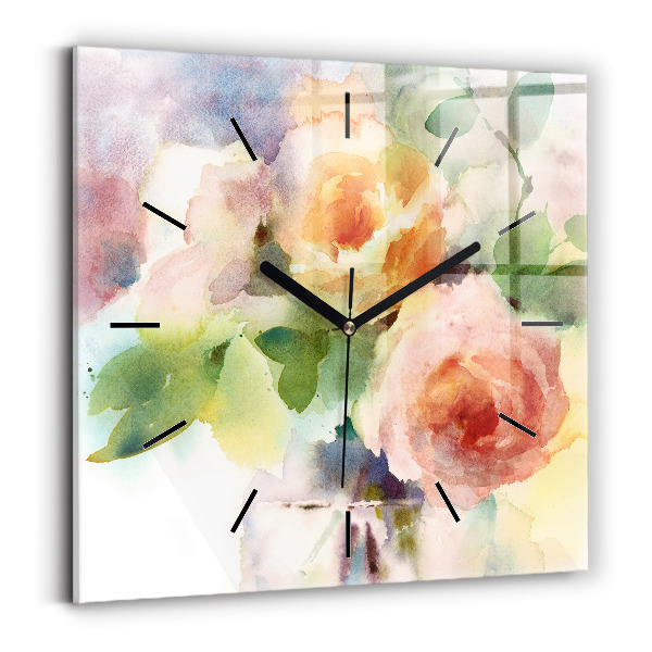 Square wall clock Visualization of Nature