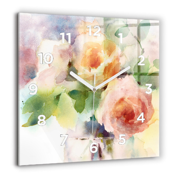 Square wall clock Visualization of Nature