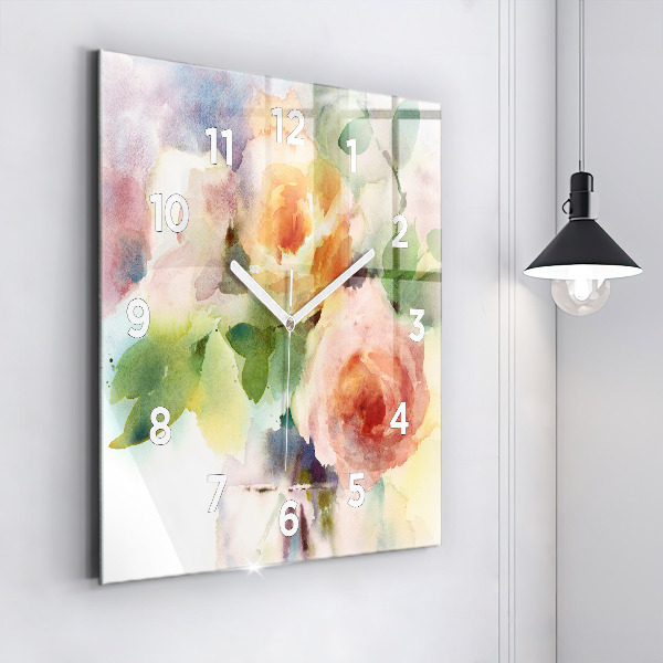 Square wall clock Visualization of Nature