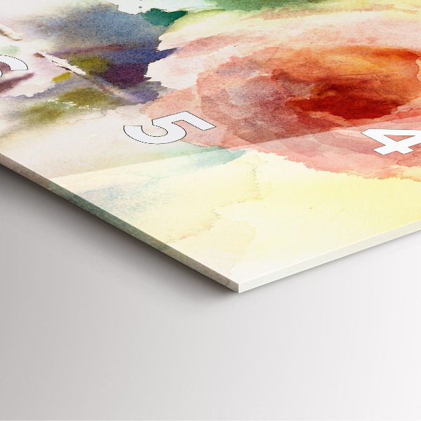 Square wall clock Visualization of Nature