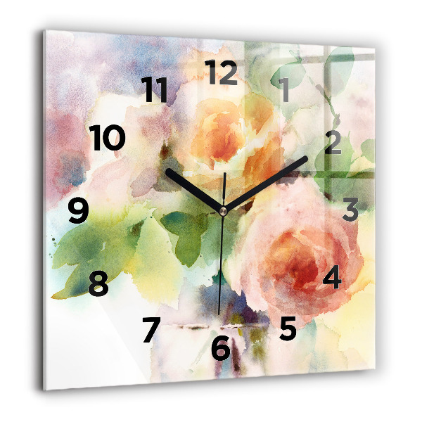 Square wall clock Visualization of Nature