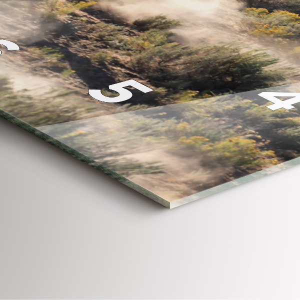 Square wall clock A herd of rushing horses