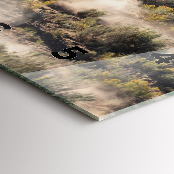 Square wall clock A herd of rushing horses