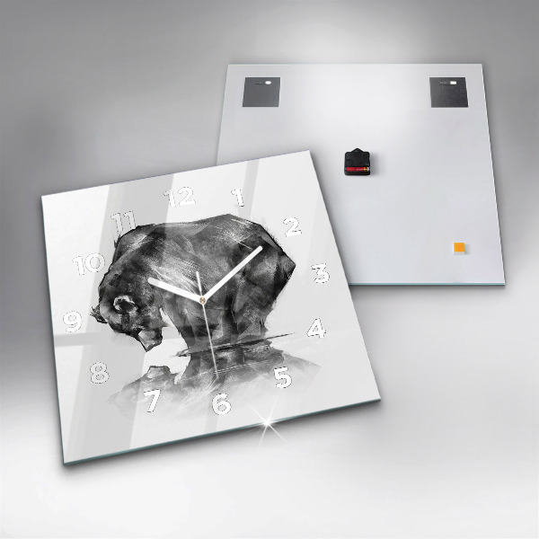 Square wall clock Cartoon bear