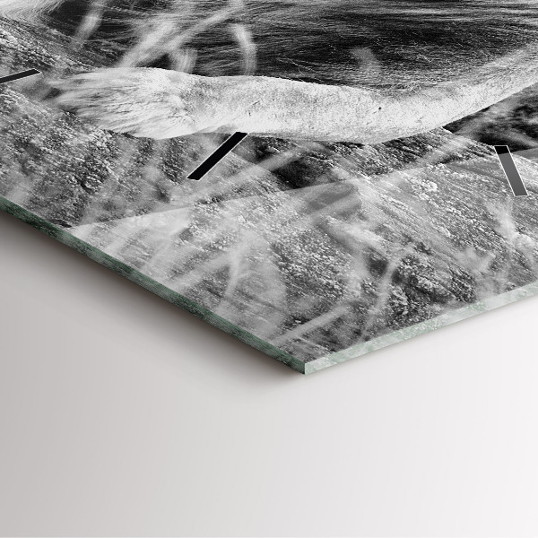 Square wall clock Abstraction - Lion