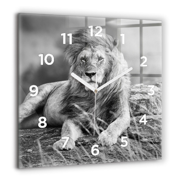 Square wall clock Abstraction - Lion