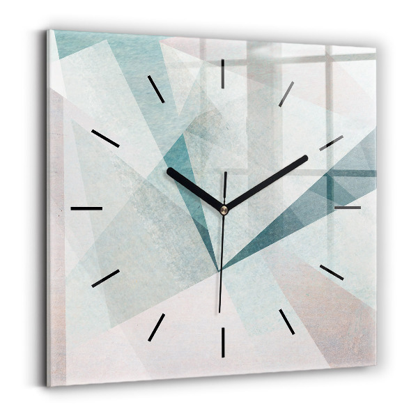 Square wall clock Triangles Abstract Texture