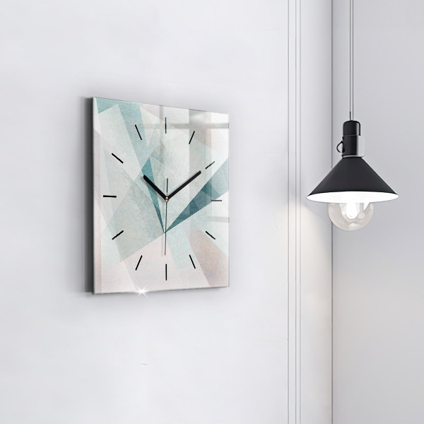 Square wall clock Triangles Abstract Texture